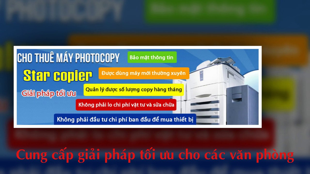 Cho thuê máy Photocopy tại Hà Nội - Uy tín, chuyên nghiệp, giá rẻ !