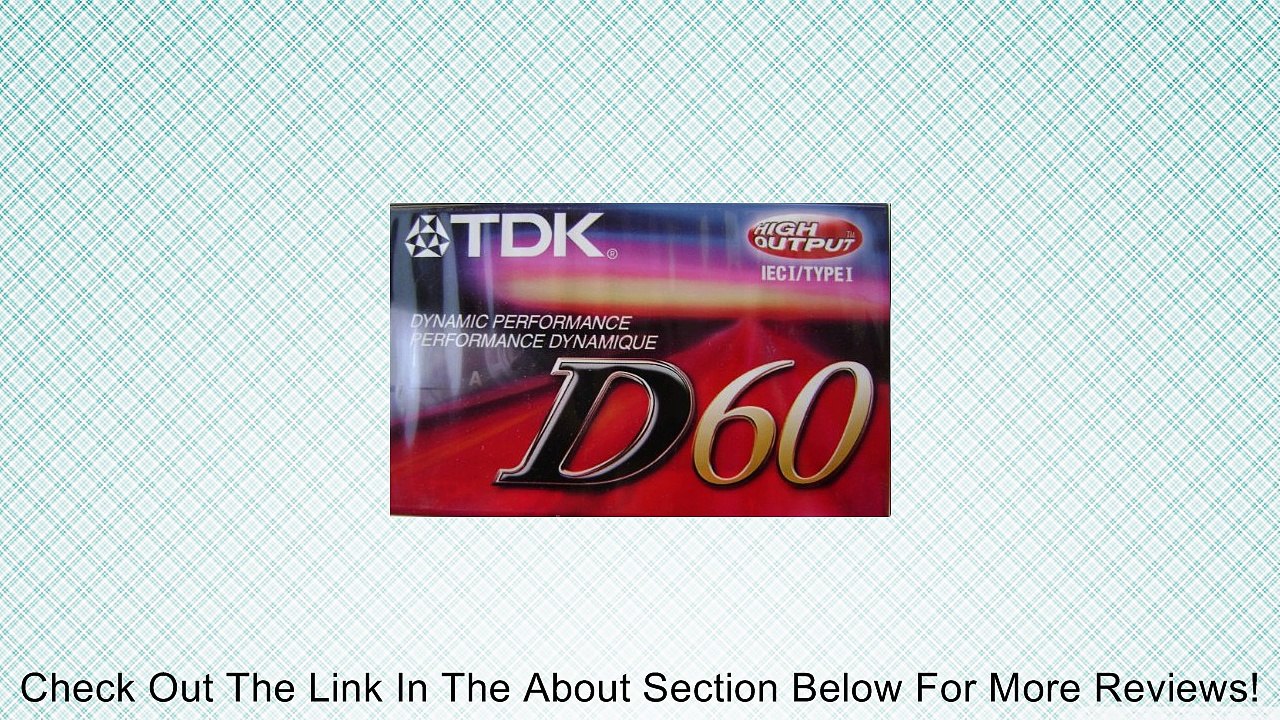TDK D60 ICE I/Type I Dynamic Performance High Output Audio Cassette Tape Review