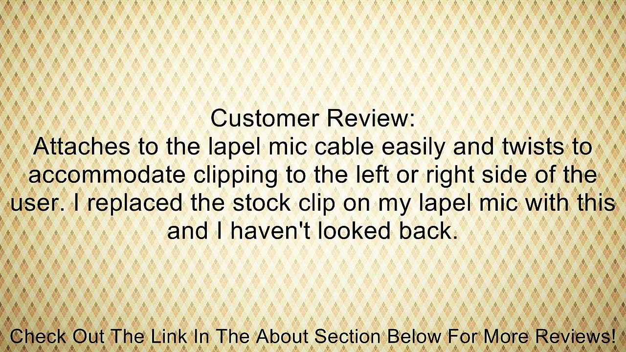 Audio-Technica AT8442 Lavalier Microphone Cable Clip Review