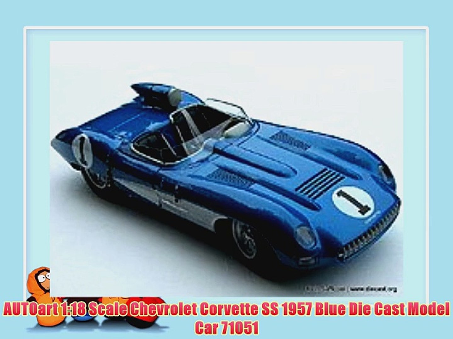 AUTOart 1:18 Scale Chevrolet Corvette SS 1957 Blue Die Cast Model