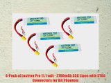 4-Pack of Lectron Pro 11.1 volt - 2700mAh 35C Lipos with XT60 Connectors for DJI Phantom