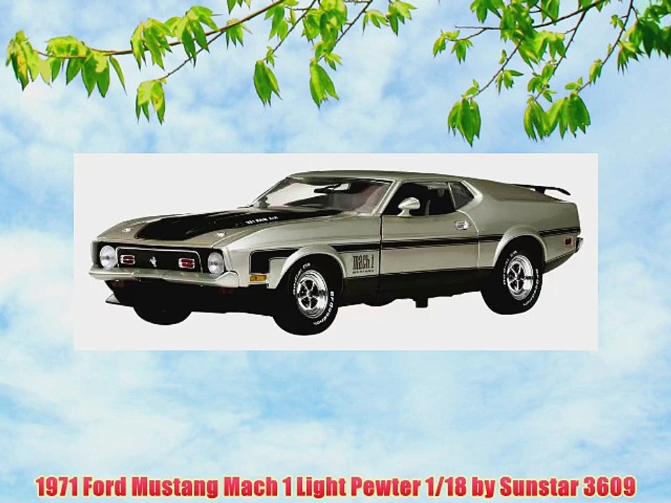 1971 Ford Mustang Mach 1 Light Pewter 1/18 by Sunstar 3609