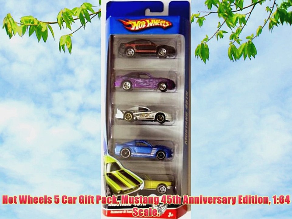 Hot Wheels 5 Car Gift Pack Mustang 45th Anniversary Edition 1:64 Scale.