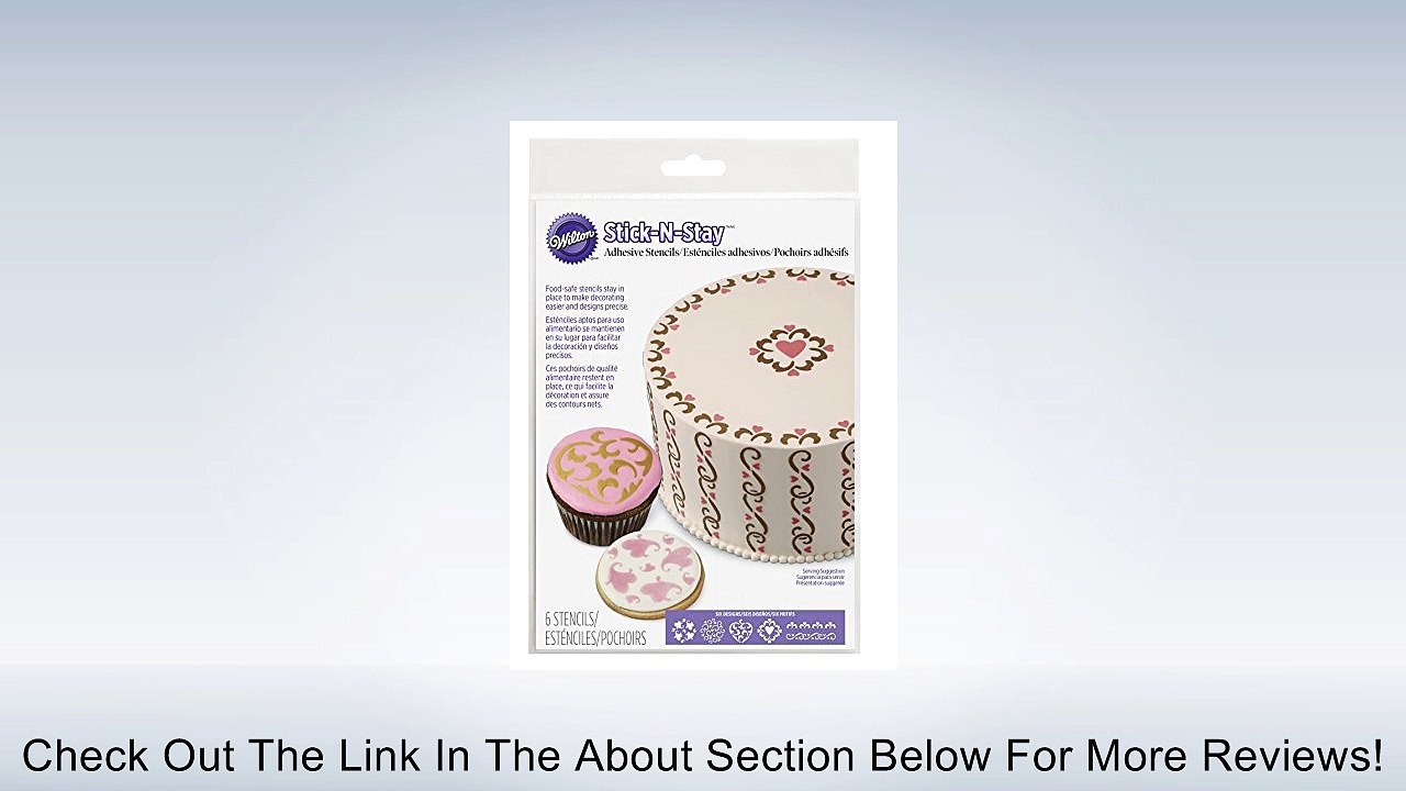 Wilton 417-5158 Stick N Stay Stencils, Hearts Review