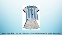 FWC 2014 Argentina Home Messi 10 Futbol Football Soccer Kids Jersey & Short Review