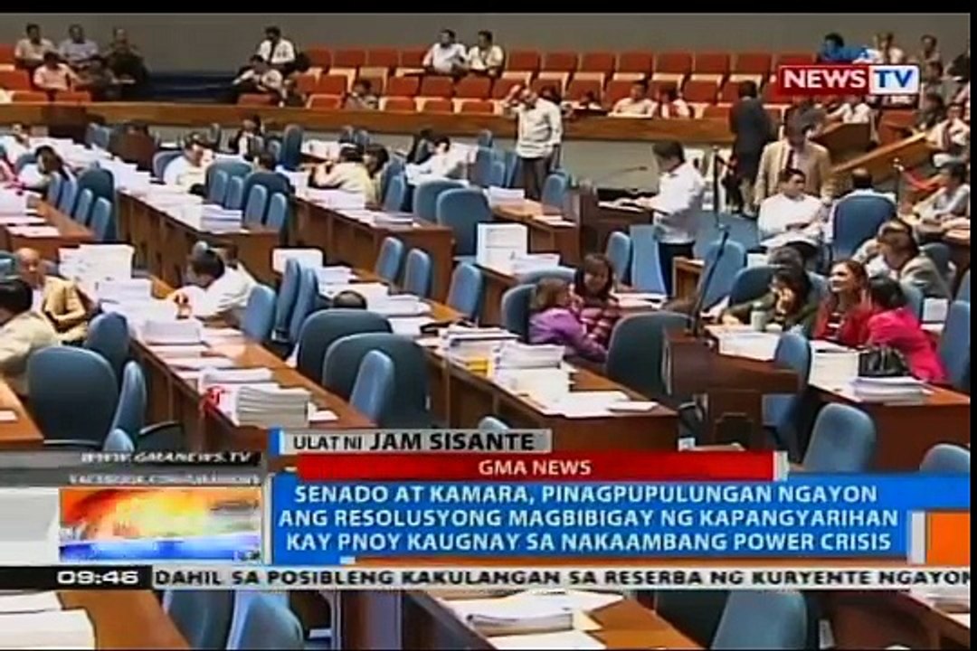 Senado at Kamara, nagpupulong ukol sa special powers para kay PNoy kaugnay sa power crisis