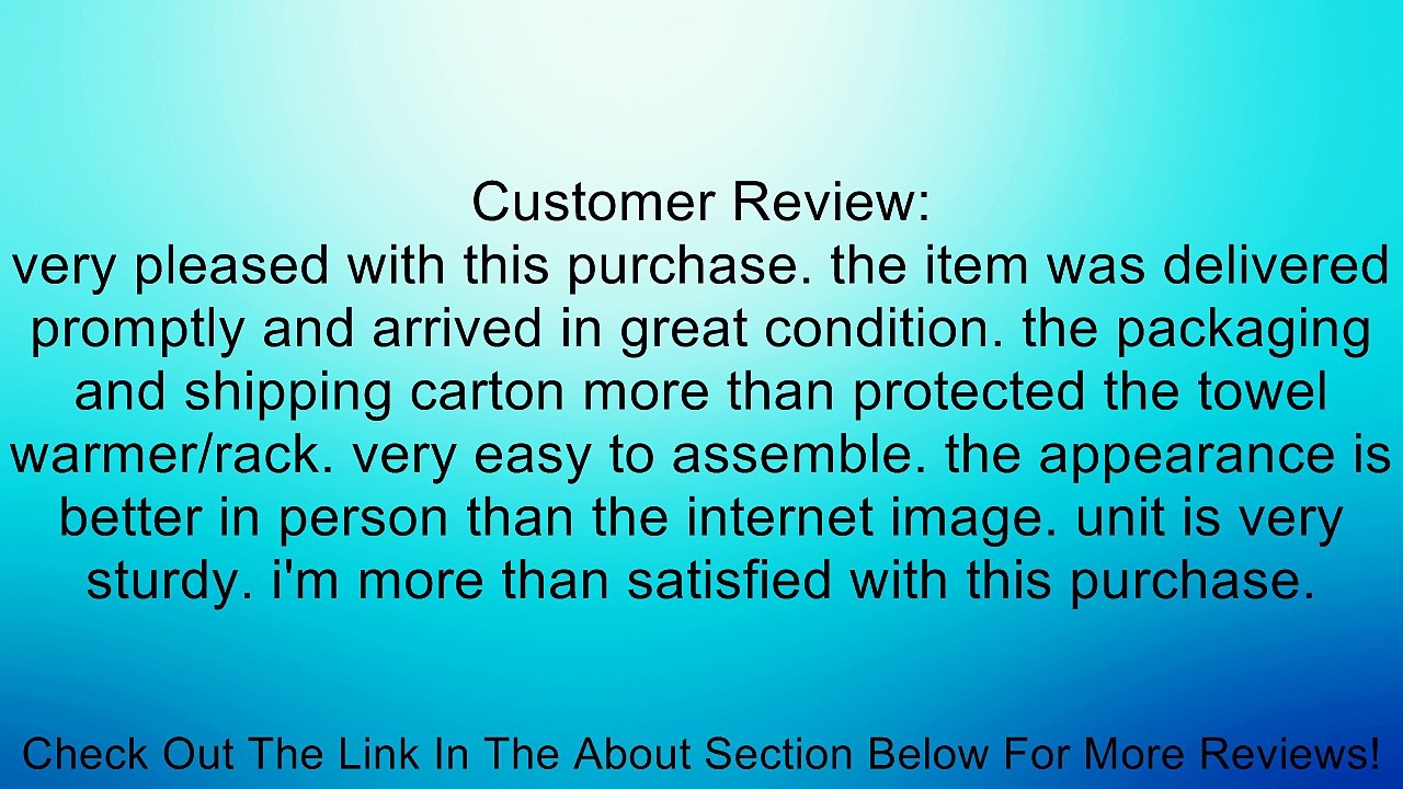 Jerdon WHC Warmrails Hyde Park Family Size Floor Standing Towel Warmer, 39-Inches Review