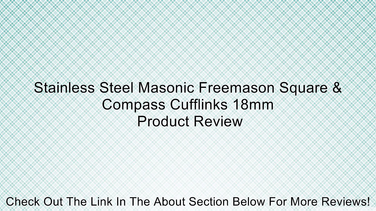 Stainless Steel Masonic Freemason Square & Compass Cufflinks 18mm Review