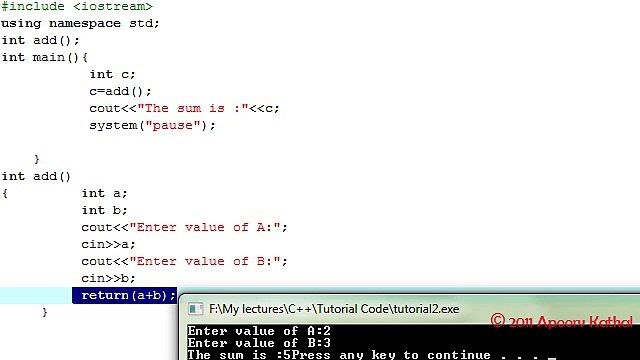 C++ in Hindi Urdu -21 Functions returning value-848x480