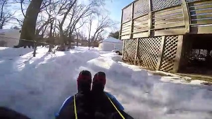 Homemade Luge Track Live Video