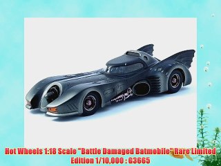 Hot Wheels 1:18 Scale Battle Damaged Batmobile Rare Limited Edition 1/10000 : G3665