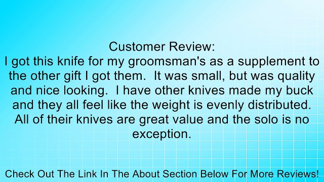 Buck Knives 0379 Solo Folding Pocket Knife Review