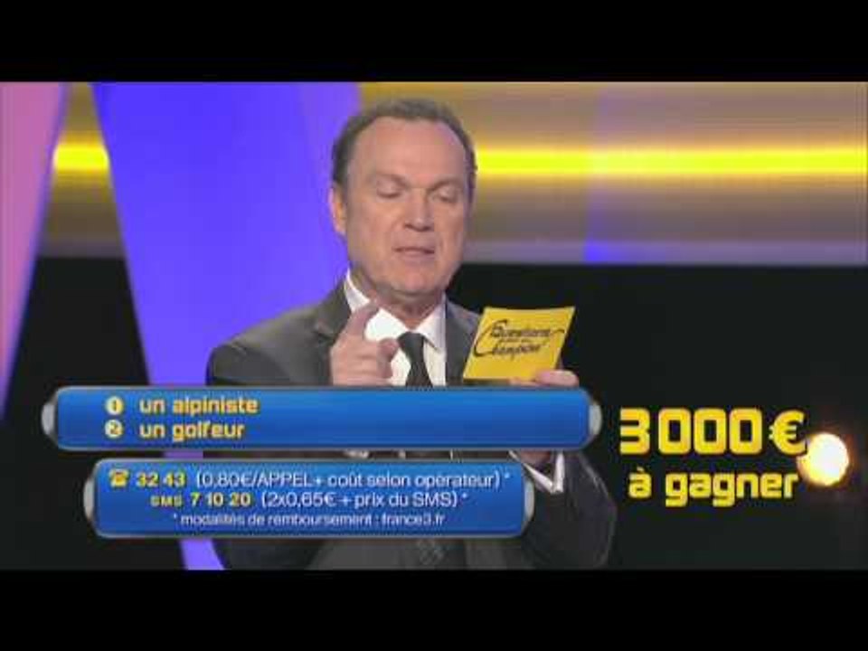 Questions pour un Super Champion - Neuf points gagnants - 22.02.2015