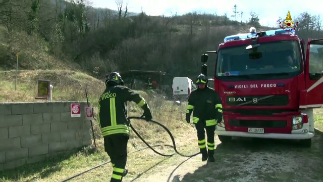 Rieti - Esplode fabbrica di fuochi d'artificio (28.02.15)