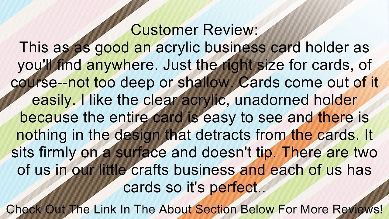 Source One 2 Tier Premium Extra Deep Acrylic Business Card Holder, Clear (XDEEP2PCLRBC) Review