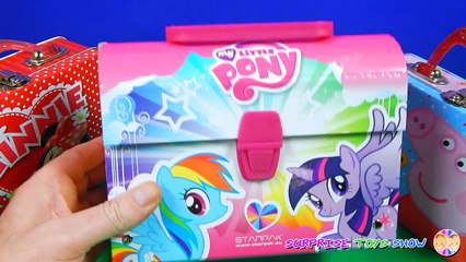 Minnie Mouse, My Little Pony and Peppa Pig Lunch Boxes with Filly Ponies, Candy, Sweets, Lollipop