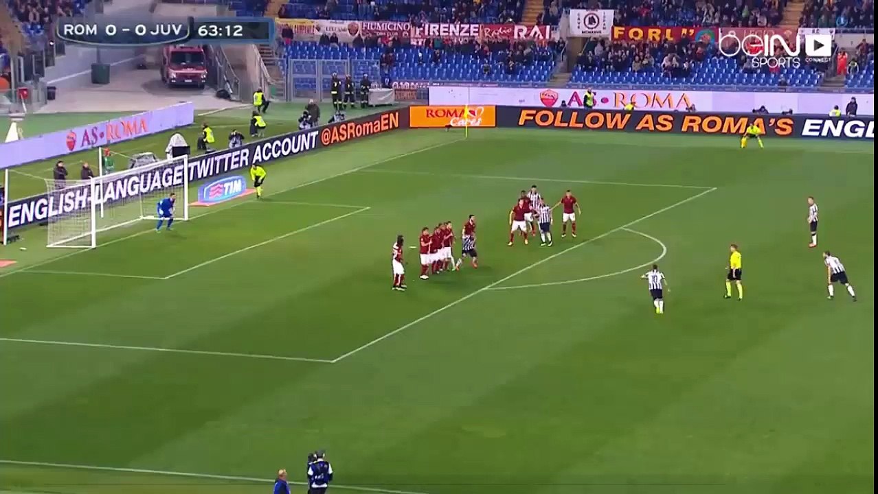 Watch as Carlos Tevez puts Juventus ahead with this superb free kick against Roma