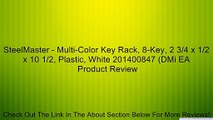 SteelMaster - Multi-Color Key Rack, 8-Key, 2 3/4 x 1/2 x 10 1/2, Plastic, White 201400847 (DMi EA Review