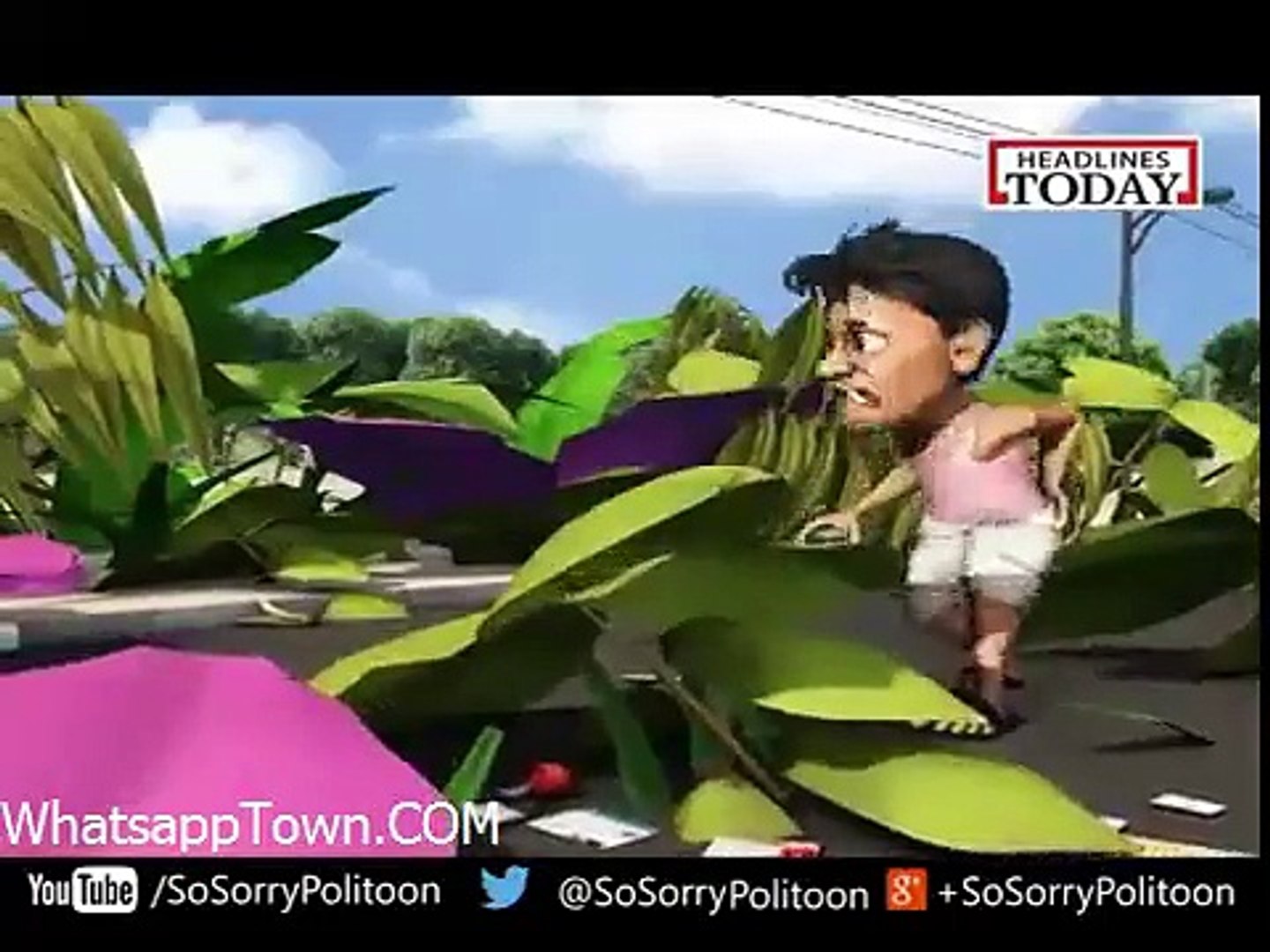 ⁣Modi starts cleaning India Funny Animation