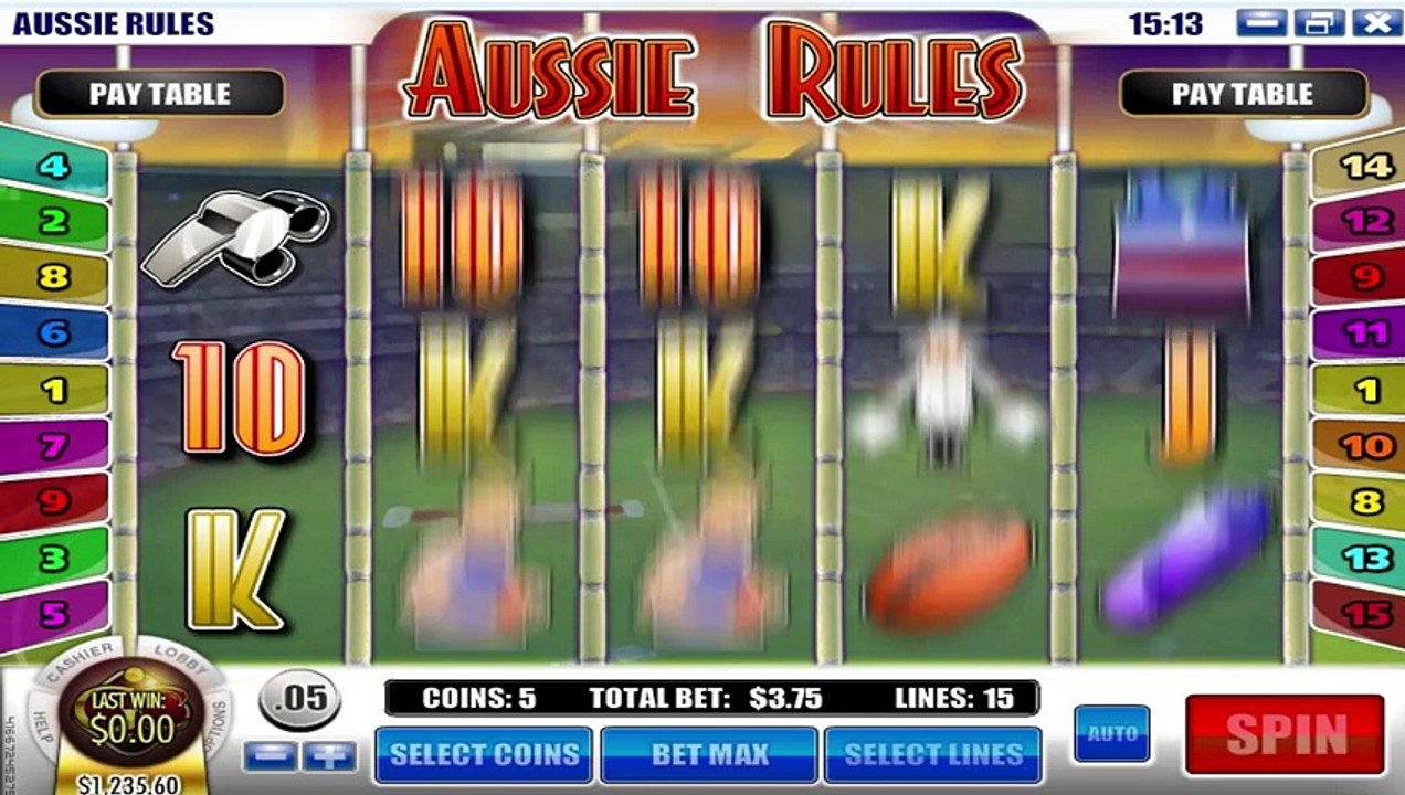 Aussie Rules ™ free slots machine game preview by Slotozilla.com