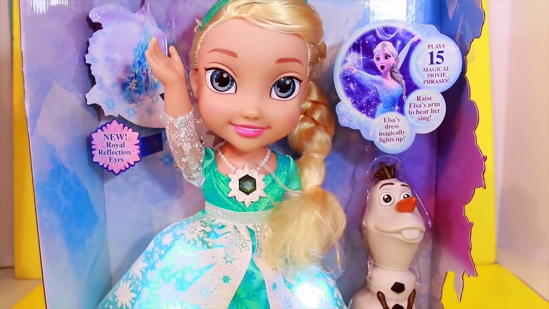 Frozen Elsa SINGING Let It Go Snow Glow LIGHT UP Princess Elsa Doll Toy  Review - video Dailymotion