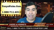 Charlotte Hornets vs. LA Lakers Free Pick Prediction NBA Pro Basketball Odds Preview 3-3-2015