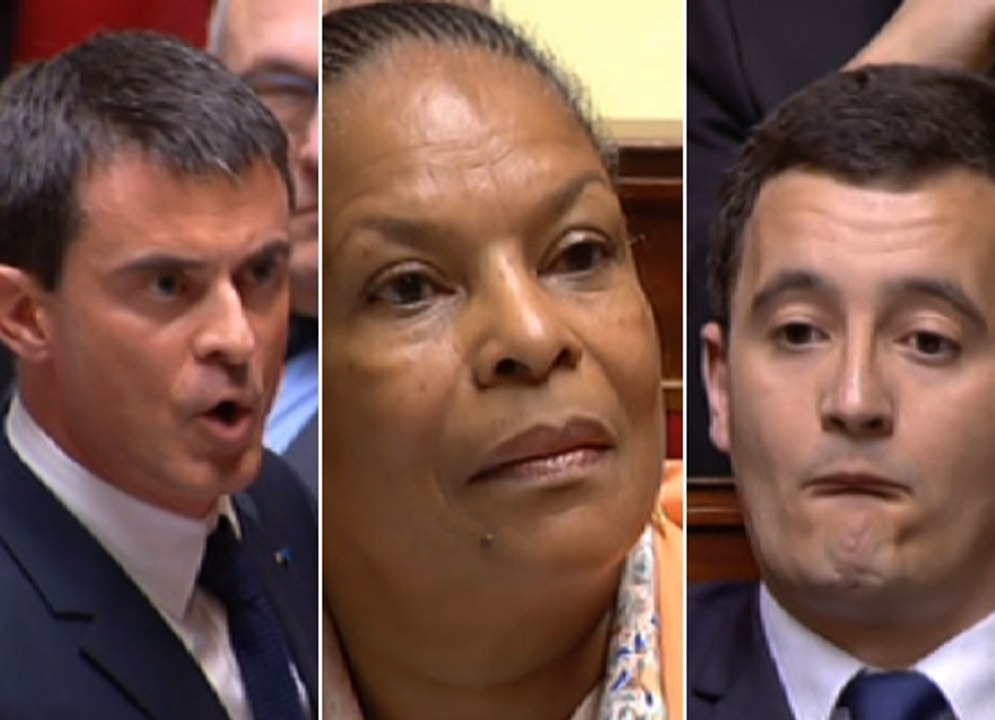 Taubira "tract pour le FN" : Manuel Valls étrille Gérald Darmanin à l'Assemblée