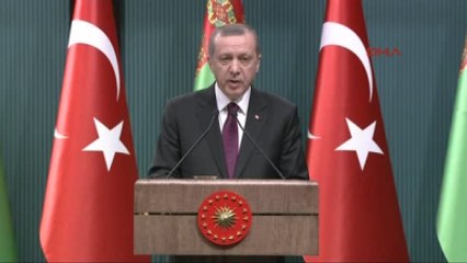 Erdoğan ve Berdimuhamedov Ortak Basın Toplantısı 3