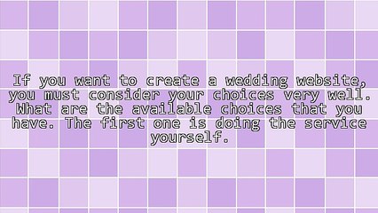 How To Get Some Help To Create A Wedding Website