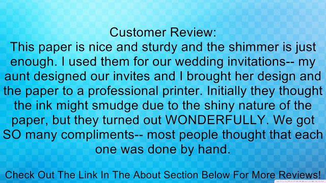 Pure SILVER Shimmer Metallic Card Stock Paper - 8.5 x 11 - 92lb Cover (249gsm) - 100 PK Review