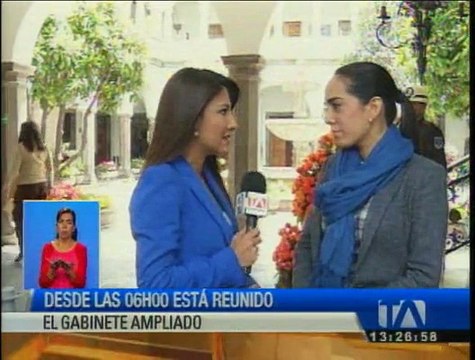 Desde las 06h00 se reunió en Carondelet el gabinete ampliado