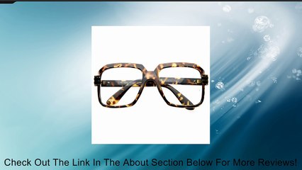 Old School Vintage Squared Clear Lens Eyeglasses (Tortoise) Review