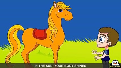 Nursery Rhymes   Kids, Learn About Fast Runner Horse   Domestic Animals For Wealth   With Lyrics