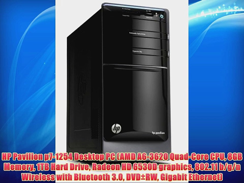 HP Pavilion p7-1254 Desktop PC (AMD A6-3620 Quad-Core CPU 8GB Memory 1TB Hard Drive Radeon