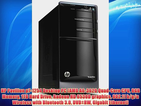 HP Pavilion p7-1254 Desktop PC (AMD A6-3620 Quad-Core CPU 8GB Memory 1TB Hard Drive Radeon