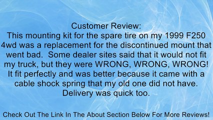 Ford 2L3Z-1A131-AA - SPARE WHEEL MOUNTING Review