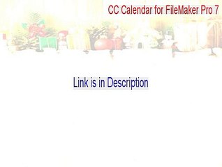 CC Calendar for FileMaker Pro 7 & 8 Free Download - Instant Download