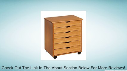 ADEPTUS Wide 6 Drawer Roll Cart, Medium Pine Review
