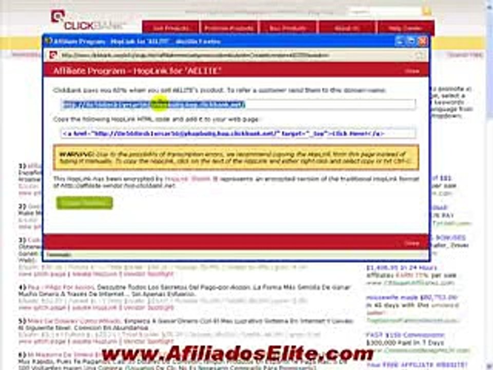 Afiliados Elite- Leccion Nº3 Video 3 de 3