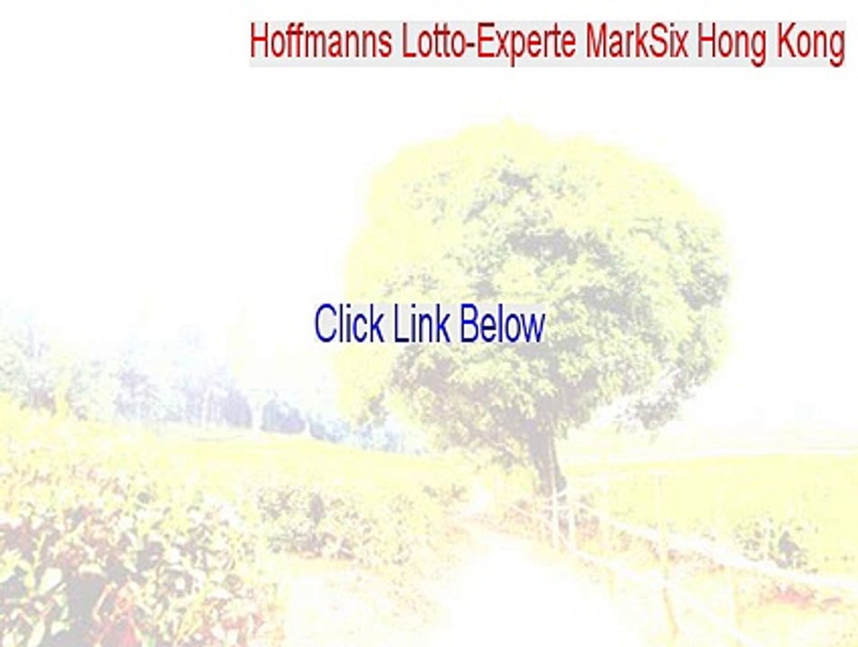 Hoffmanns Lotto-Experte MarkSix Hong Kong Key Gen - Legit Download 2015