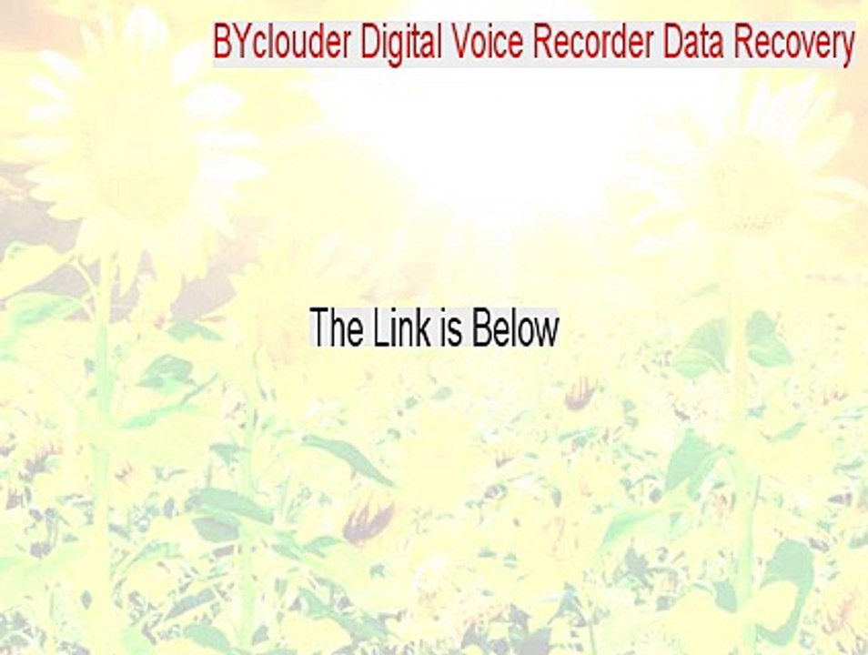 BYclouder Digital Voice Recorder Data Recovery Crack (Instant Download 2015)