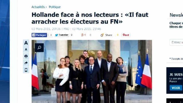 Hollande au Parisien : Un discours très prononcé face au Front national