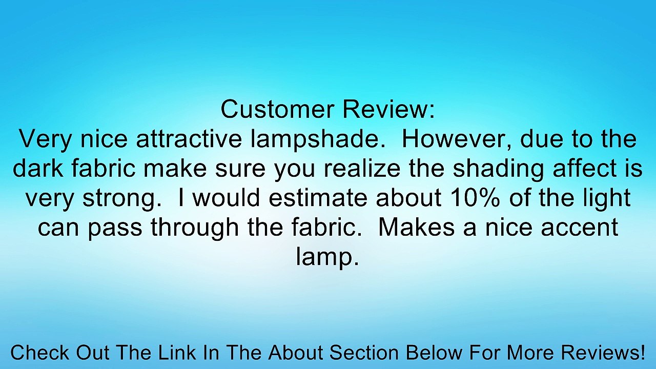 Black Linen Cylinder Lamp Shade 8x8x11 (Spider) Review