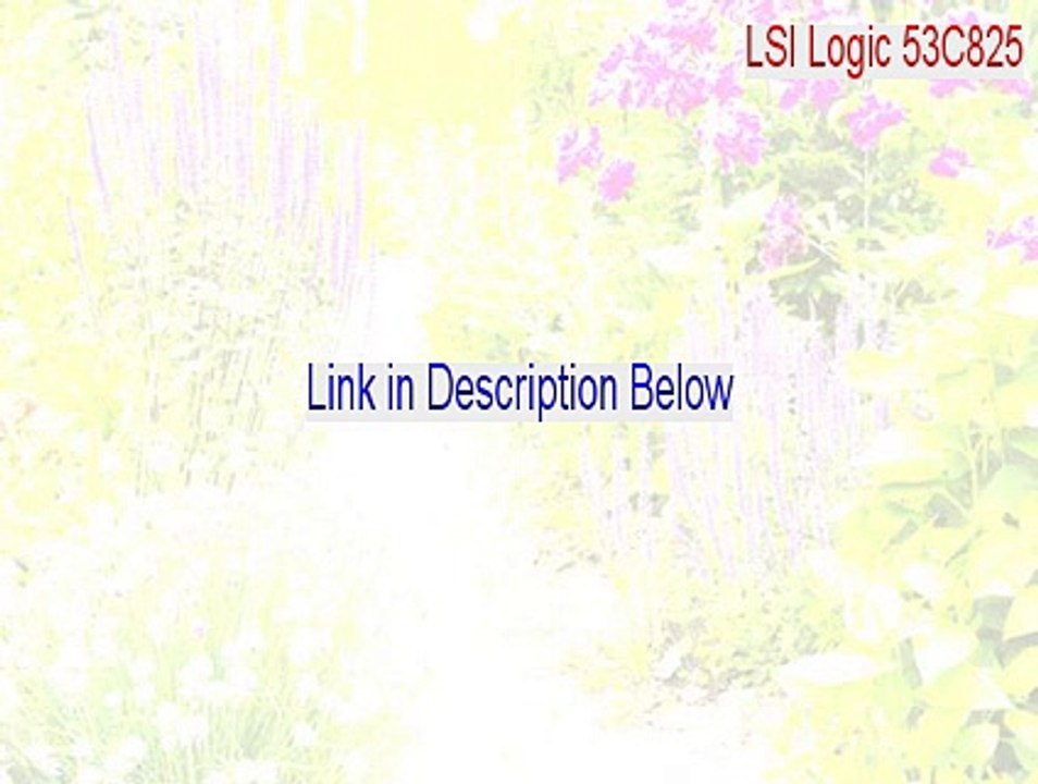 LSI Logic 53C825/53C825A Device Download Free - lsi logic 53c825/53c825a driver [2015]
