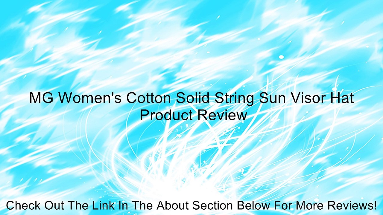 MG Women's Cotton Solid String Sun Visor Hat Review