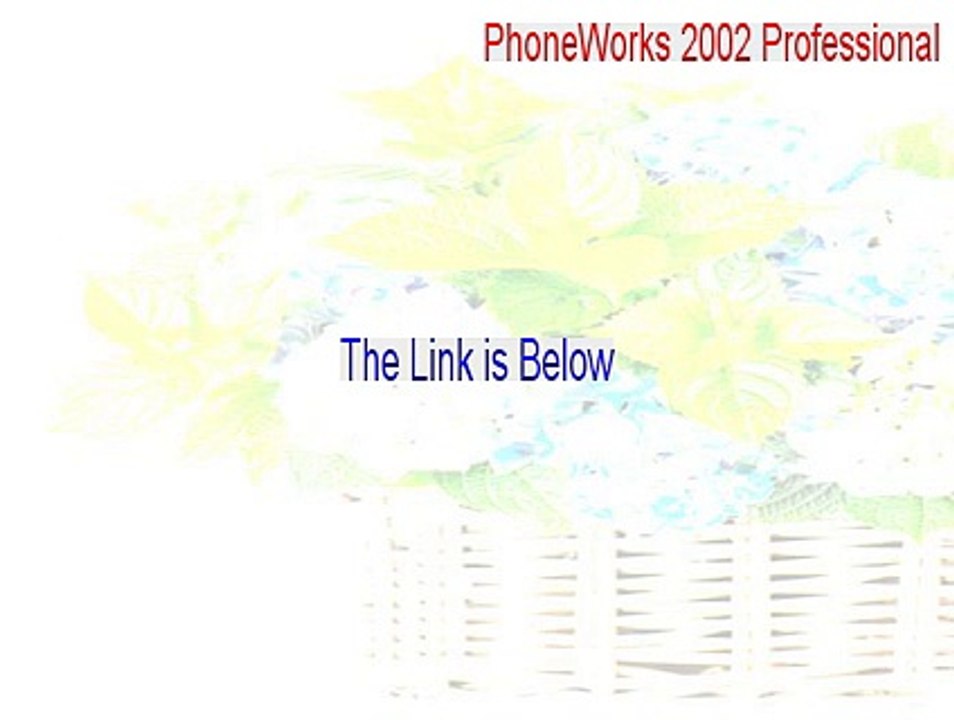 PhoneWorks 2002 Professional Full Download [PhoneWorks 2002 Professionalphoneworks 2002 professional]