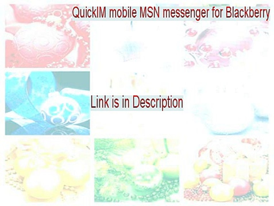 QuickIM mobile MSN messenger for Blackberry Free Download [Instant Download]