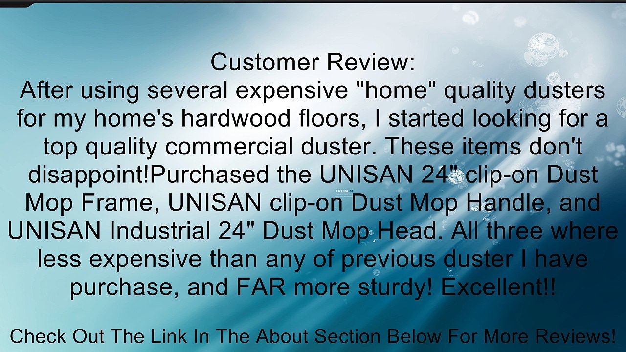 Unisan Industrial Dust Mop Head, Hygrade Cotton, White Review