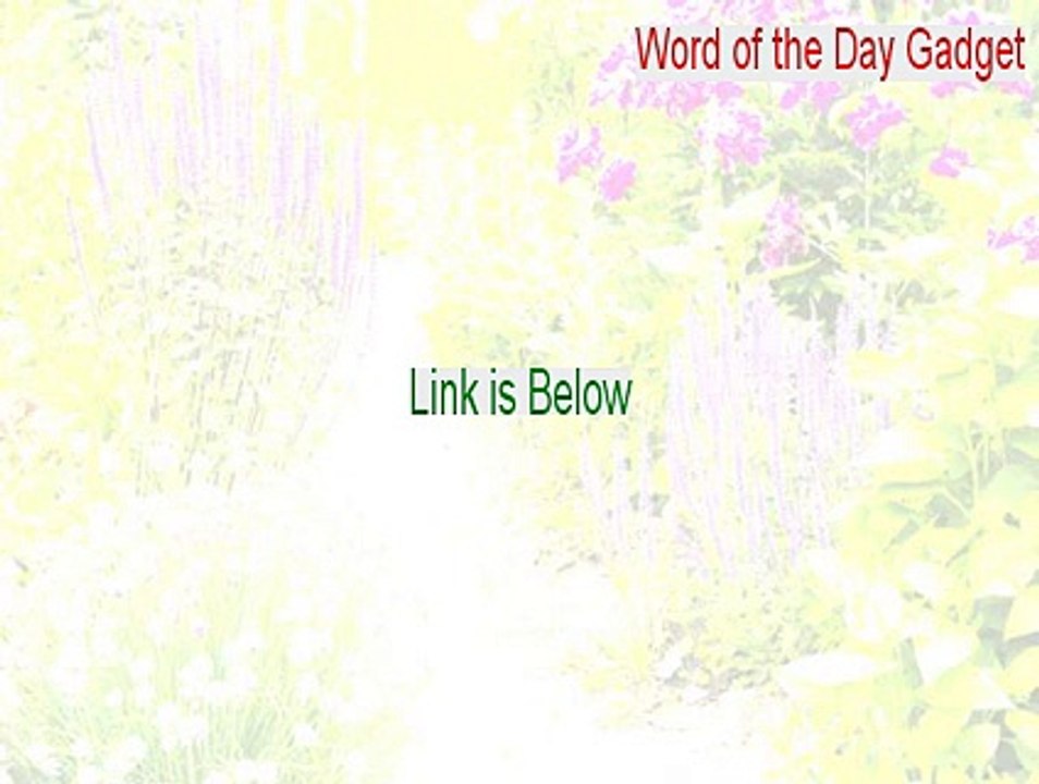 Word of the Day Gadget Download Free - Free Download 2015