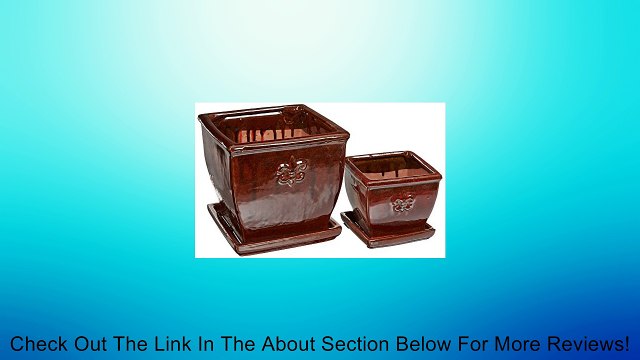 Lotus International Milan Fleur-de-lis Planter Set, 7-Inch/5-Inch, Lava Red (Discontinued by Manufacturer) Review